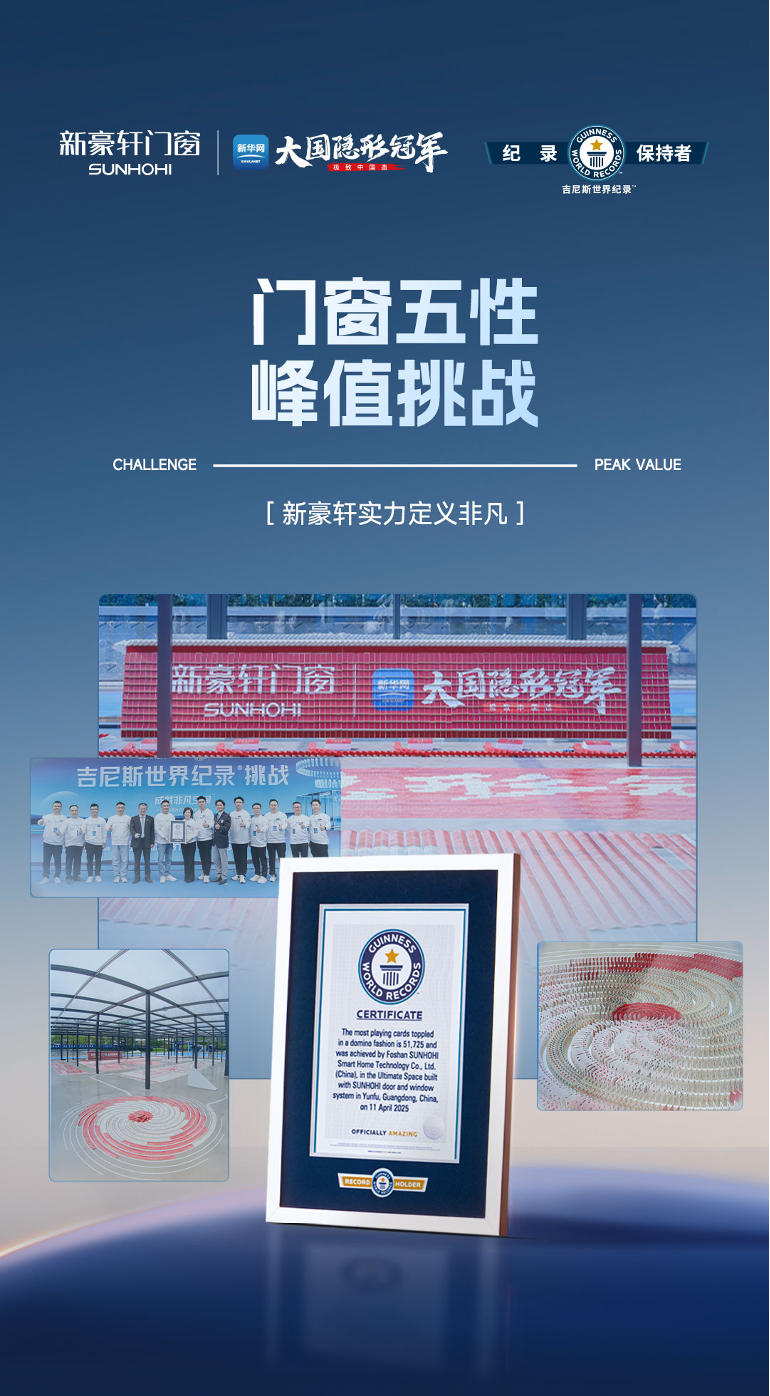 世界级门窗大挑战！一图带你解密新豪轩门窗吉尼斯世界纪录